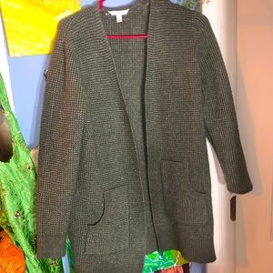 green knitted cardigan woman’s size S